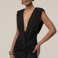 « Palma » — Robe Longue Décolletée, Noir