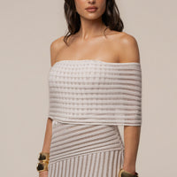 « Chant de Sirène » — Robe Longue Bustier Dos Lacé, Ivoire