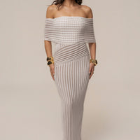 « Chant de Sirène » — Robe Longue Bustier Dos Lacé, Ivoire
