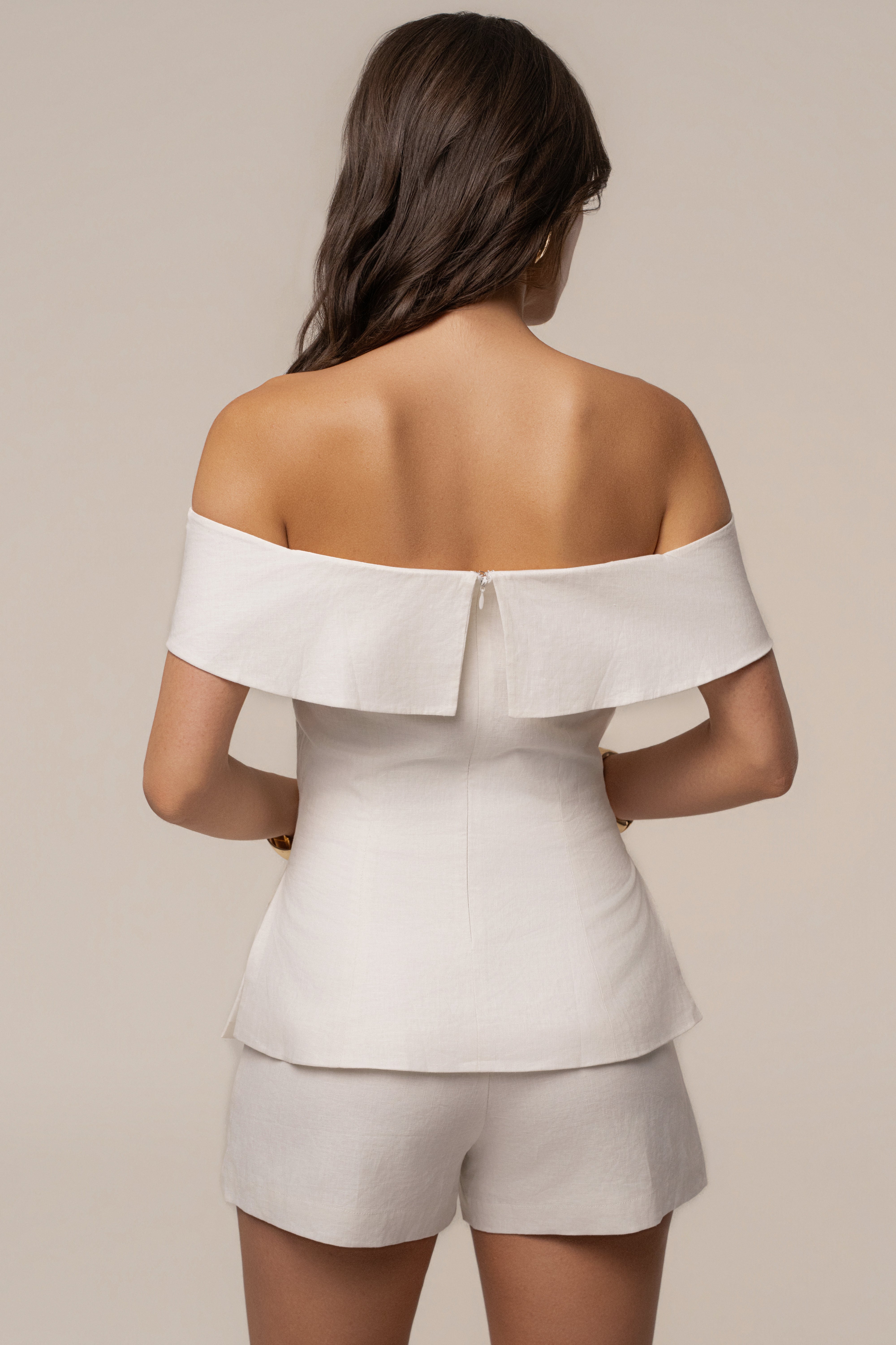 « Douceur » — Ensemble Short Bustier, Ivoire