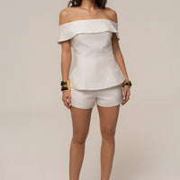 « Douceur » — Ensemble Short Bustier, Ivoire