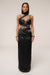 « Heure Dorée » — Robe Longue Corset, Noir