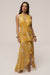 « Paradis Doré » — Robe Longue Tropicale, Jaune