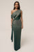 « Céleste » — Robe Longue Drapée Bandage, Vert