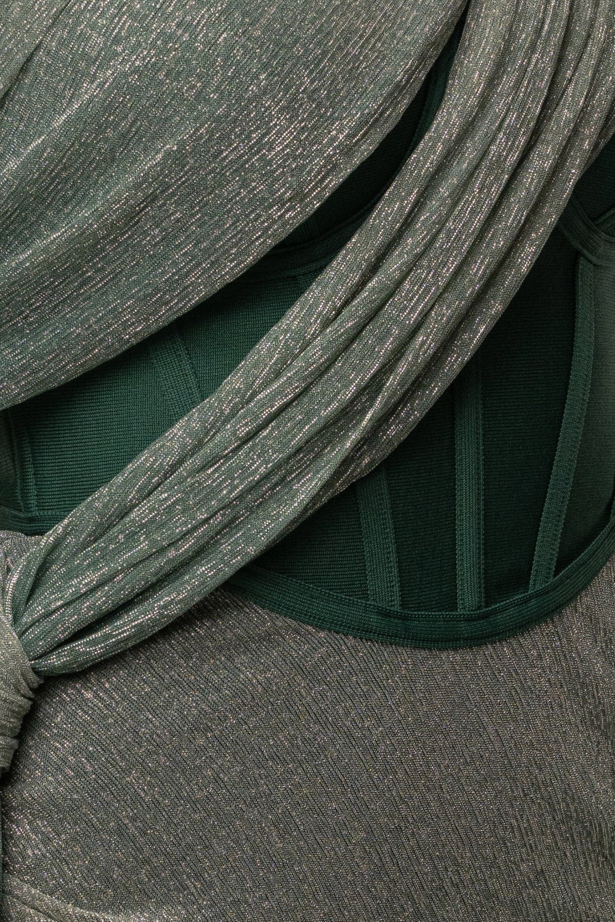 «Émeraude fluide» — robe longue, verte