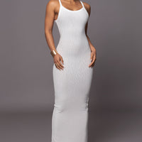 « Retour » — Robe Longue Ajustée, Ivoire