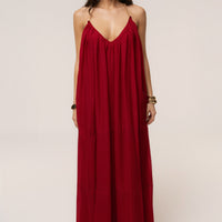 « Dos Dévoilé » — Robe Longue Dos Nu, Rouge
