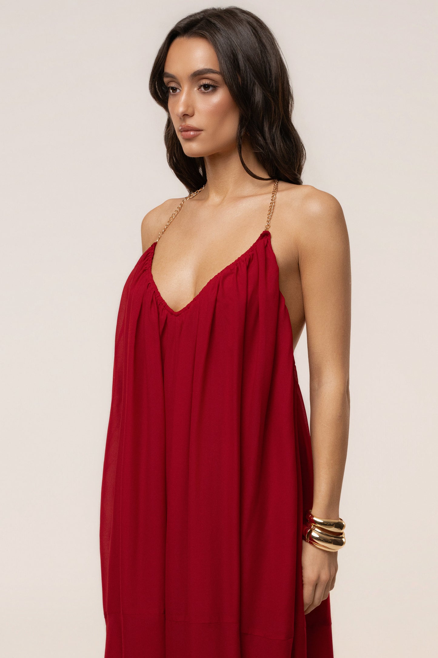 « Dos Dévoilé » — Robe Longue Dos Nu, Rouge