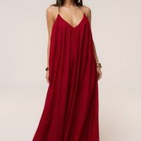 « Dos Dévoilé » — Robe Longue Dos Nu, Rouge