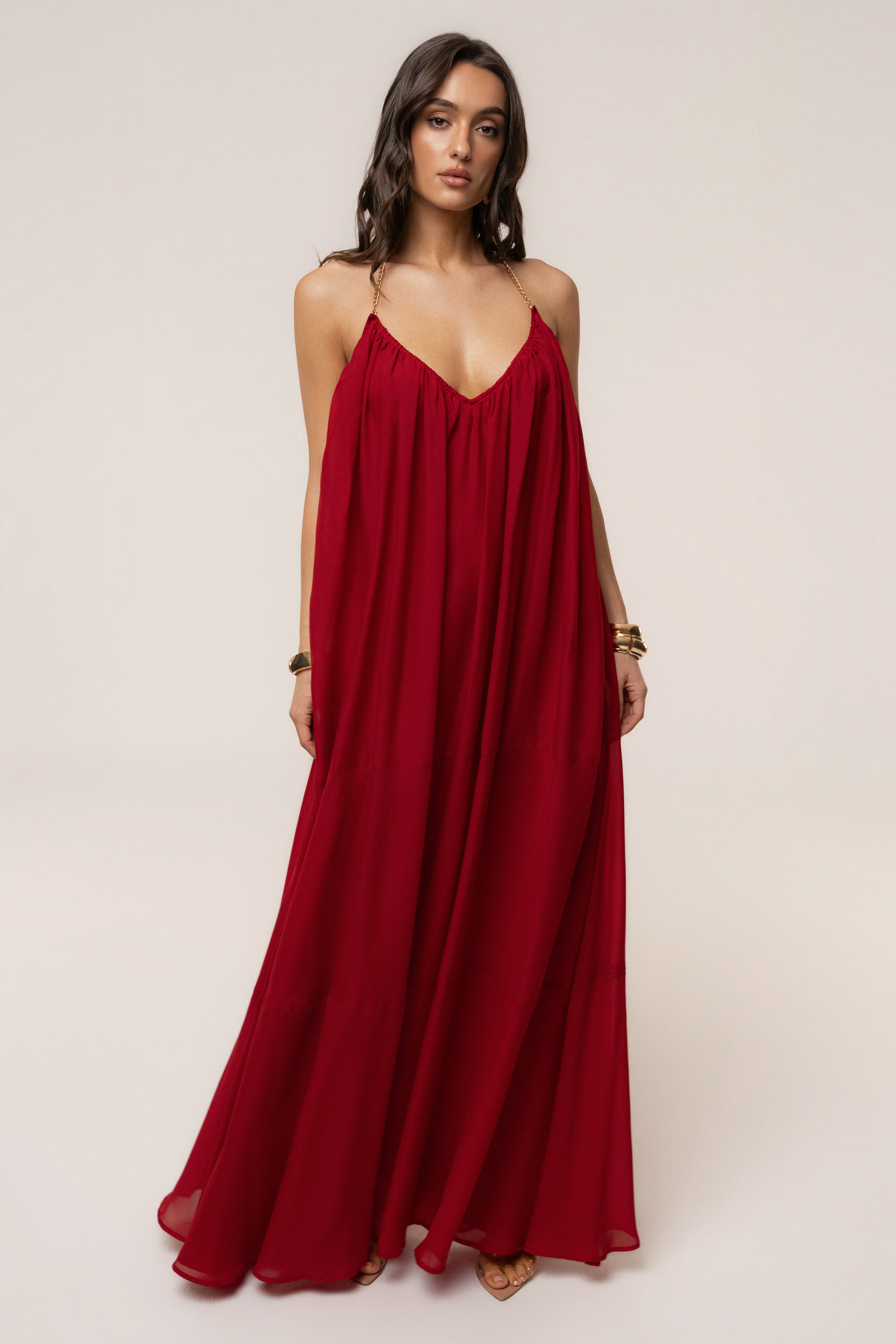 « Dos Dévoilé » — Robe Longue Dos Nu, Rouge