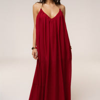 « Dos Dévoilé » — Robe Longue Dos Nu, Rouge