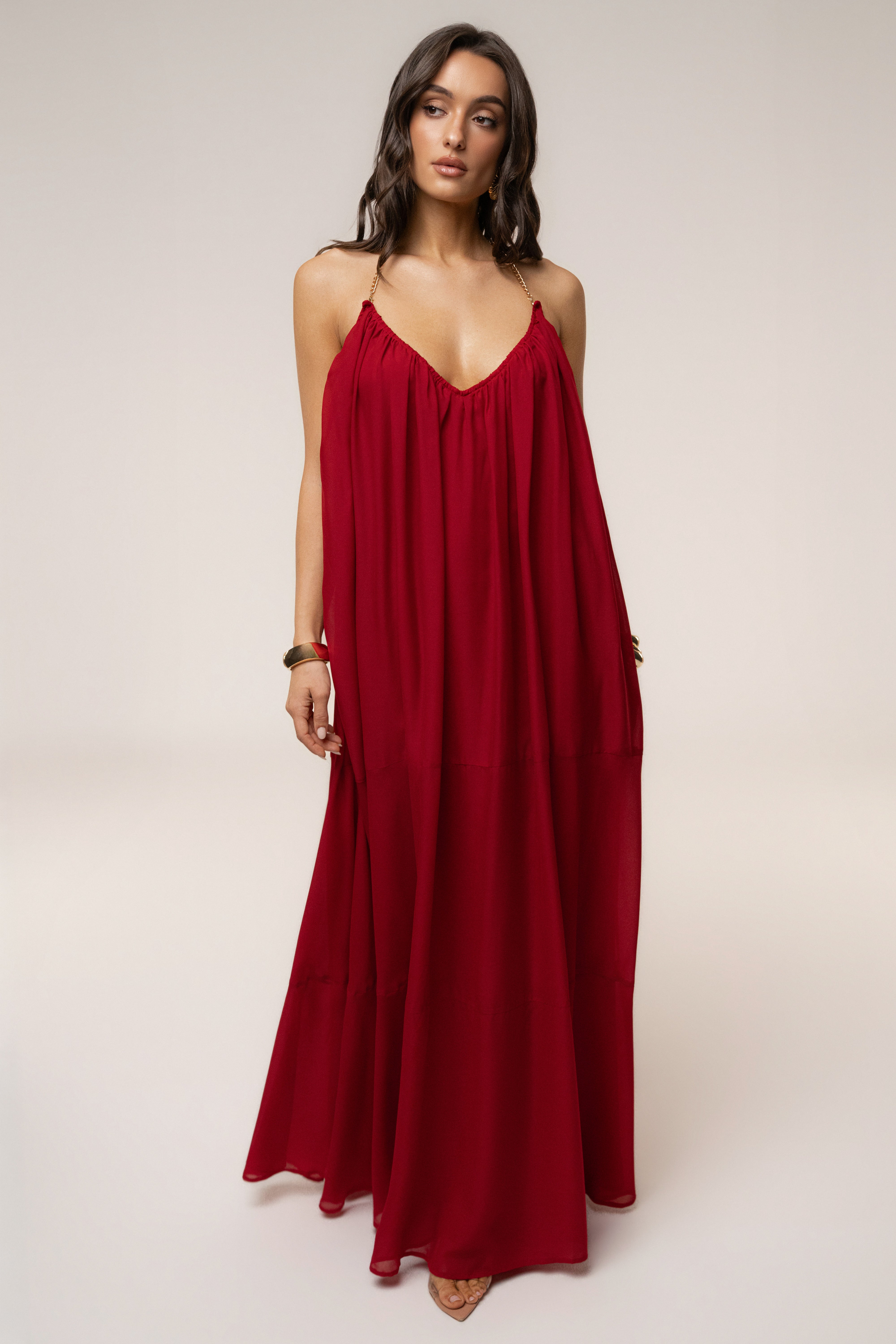 « Dos Dévoilé » — Robe Longue Dos Nu, Rouge