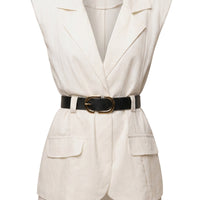 « Portefeuille » — Combinaison Short Blazer, Ivoire