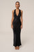 « Nuit de Satin » — Robe Longue Bustier Dos Croisé, Noir