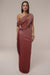 « Céleste » — Robe Longue Drapée Bandage, Rouge