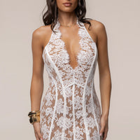 «Second regard» — robe mini, blanche