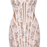 «Vœu d’ivoire» — robe corset en dentelle, ivoire