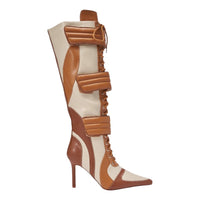 « Lumière » — Bottes à talon stiletto, Camel