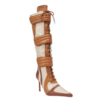 « Lumière » — Bottes à talon stiletto, Camel