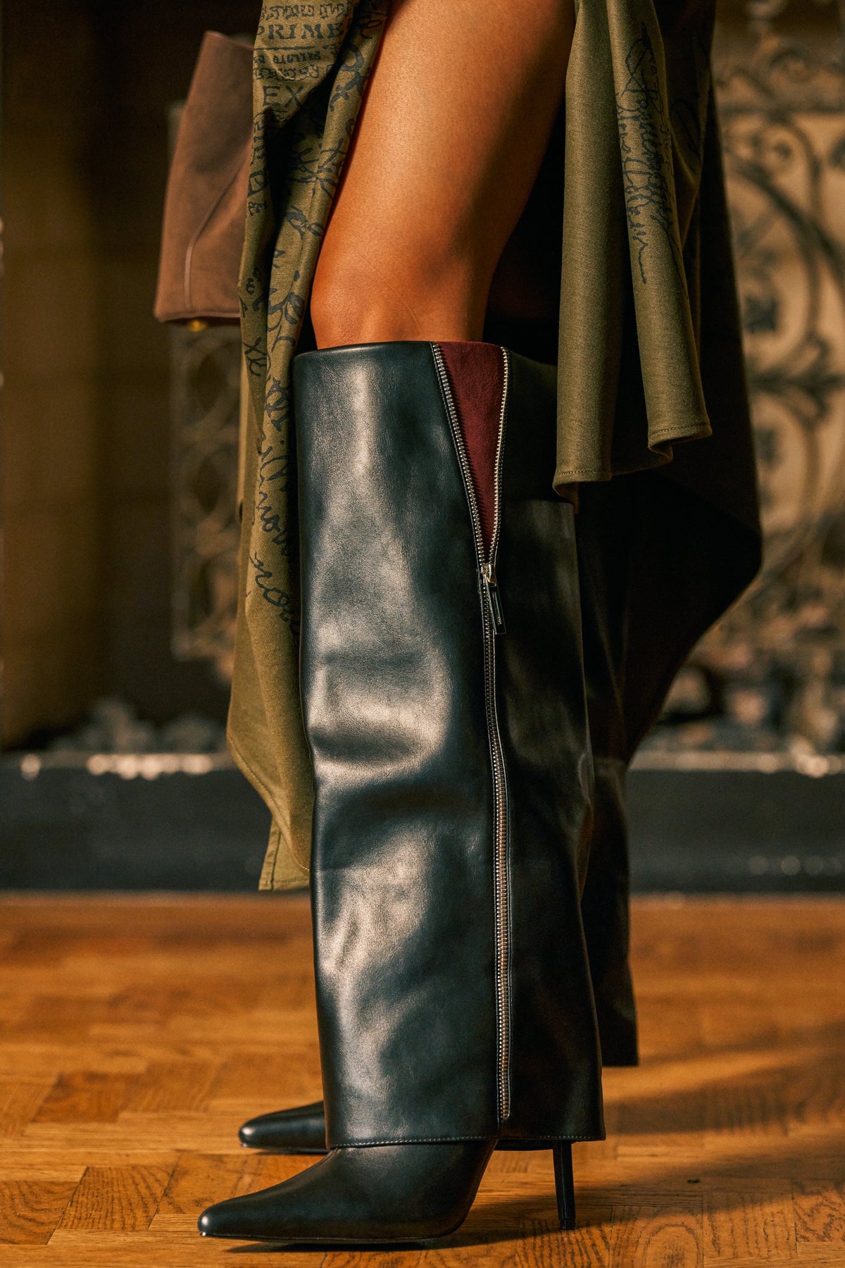 « Nuit » — Bottes à talon stiletto, Noir