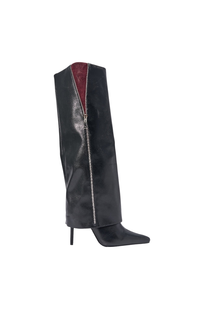 « Nuit » — Bottes à talon stiletto, Noir