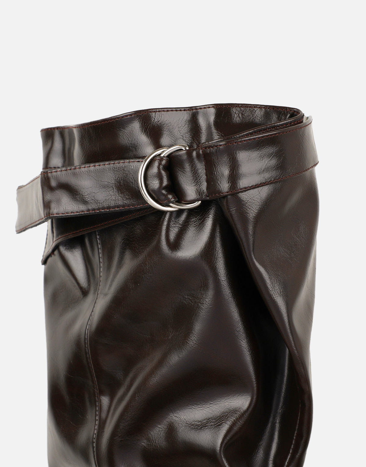 « Silhouette » — Bottes Froncées à Bout Pointu, Marron