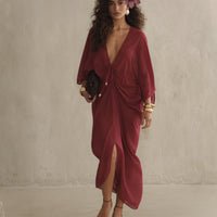 « Jours Sans Fin » — Robe Cache-Maillot Kaftan, Baie