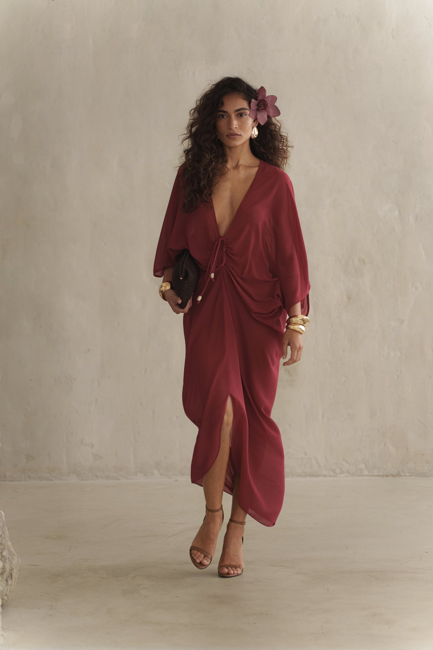 « Jours Sans Fin » — Robe Cache-Maillot Kaftan, Baie