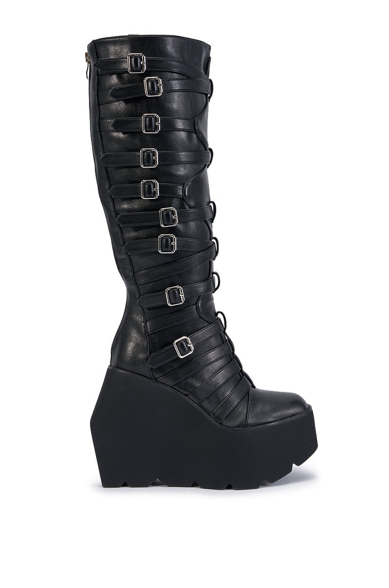 « Toscane » — Bottes compensées, Noir