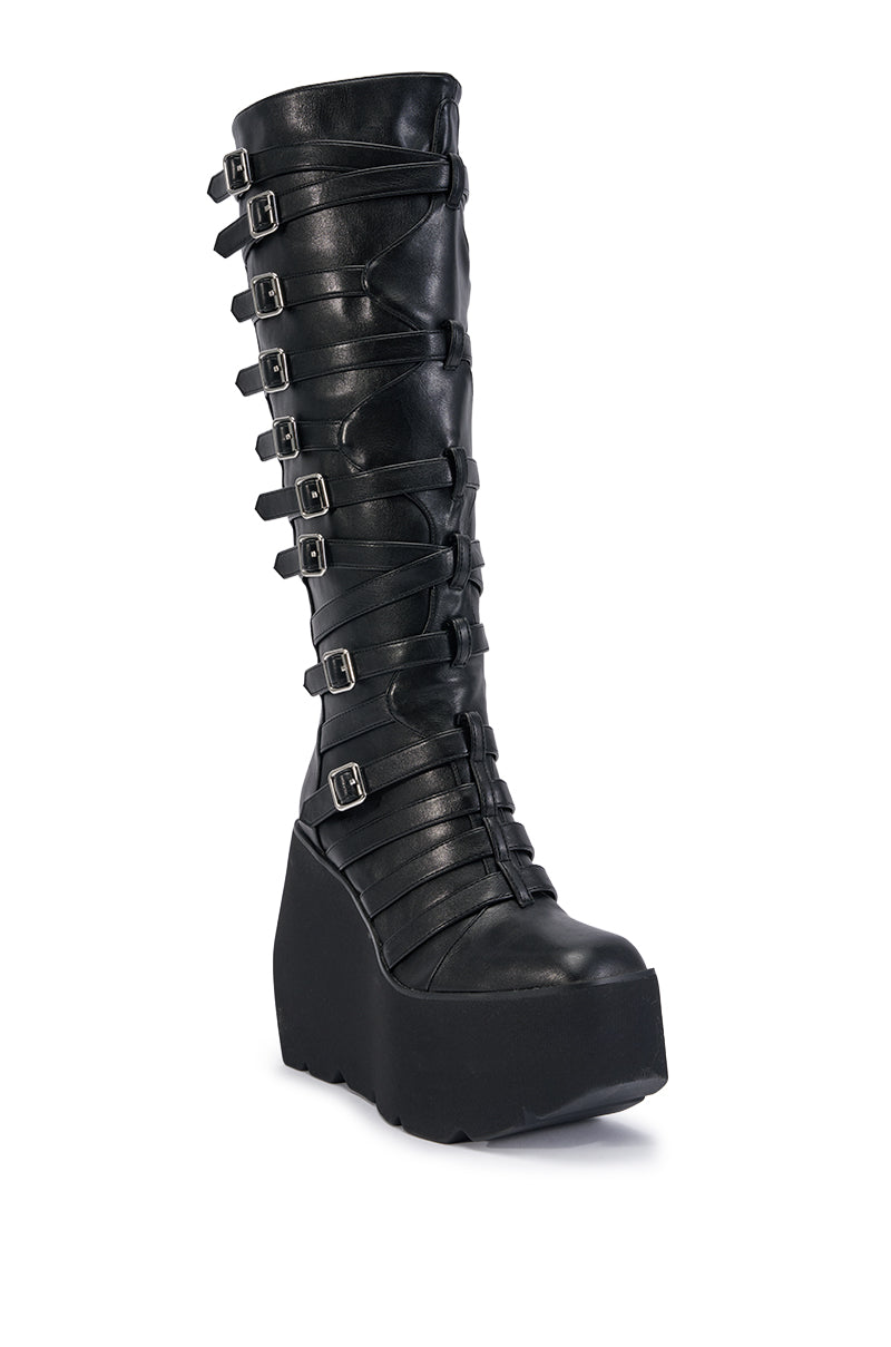 « Toscane » — Bottes compensées, Noir