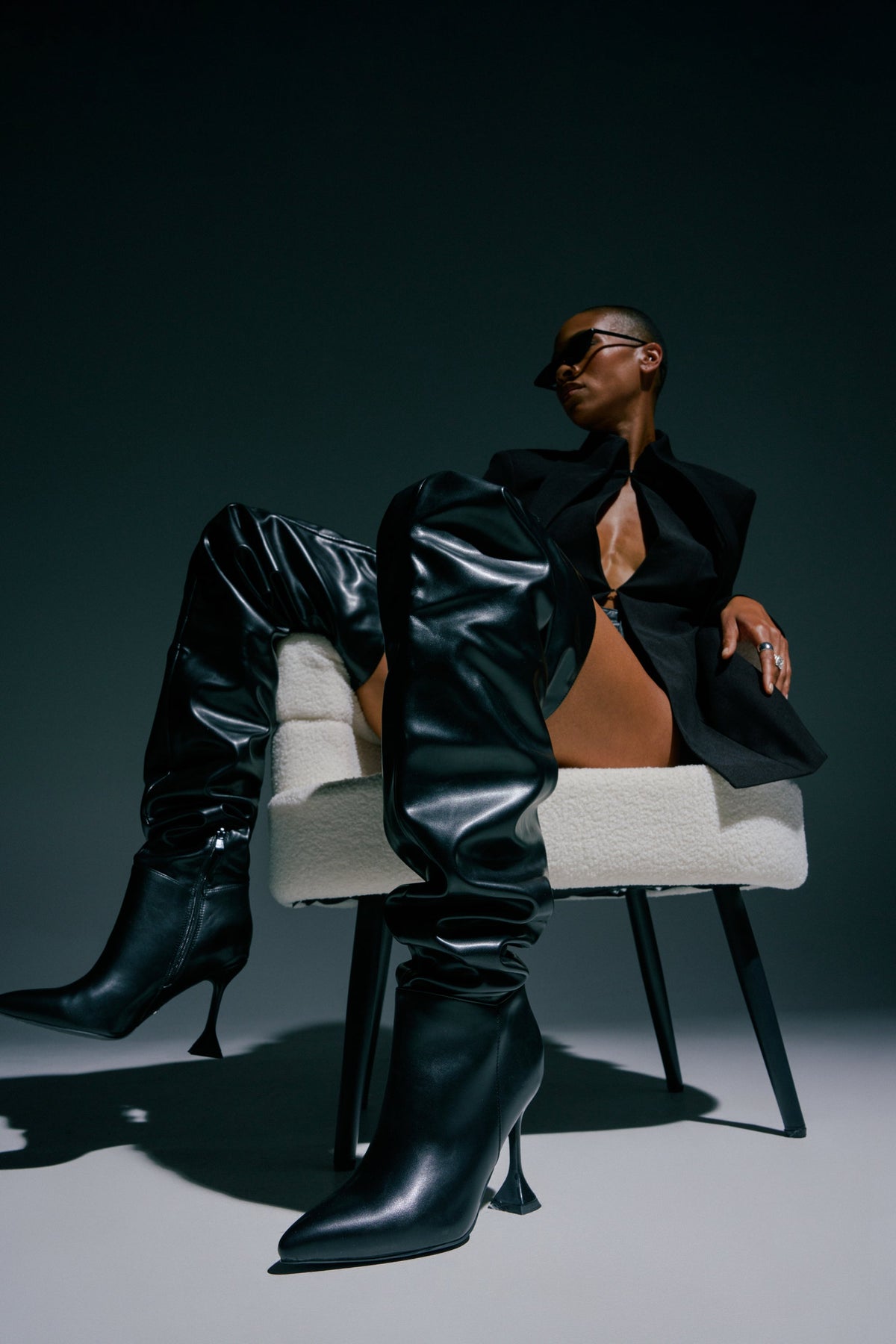 « Ébène » — Bottes structurées, Noir