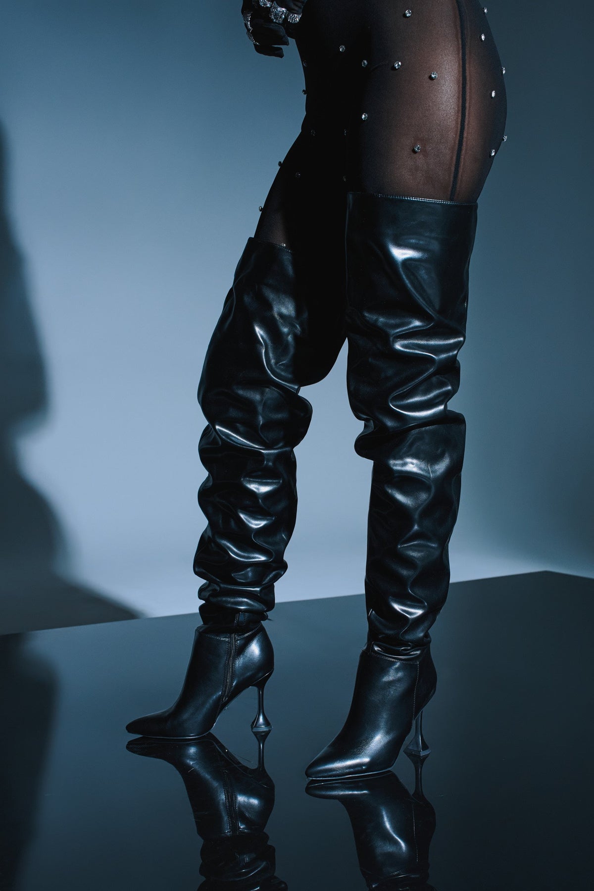 « Ébène » — Bottes structurées, Noir