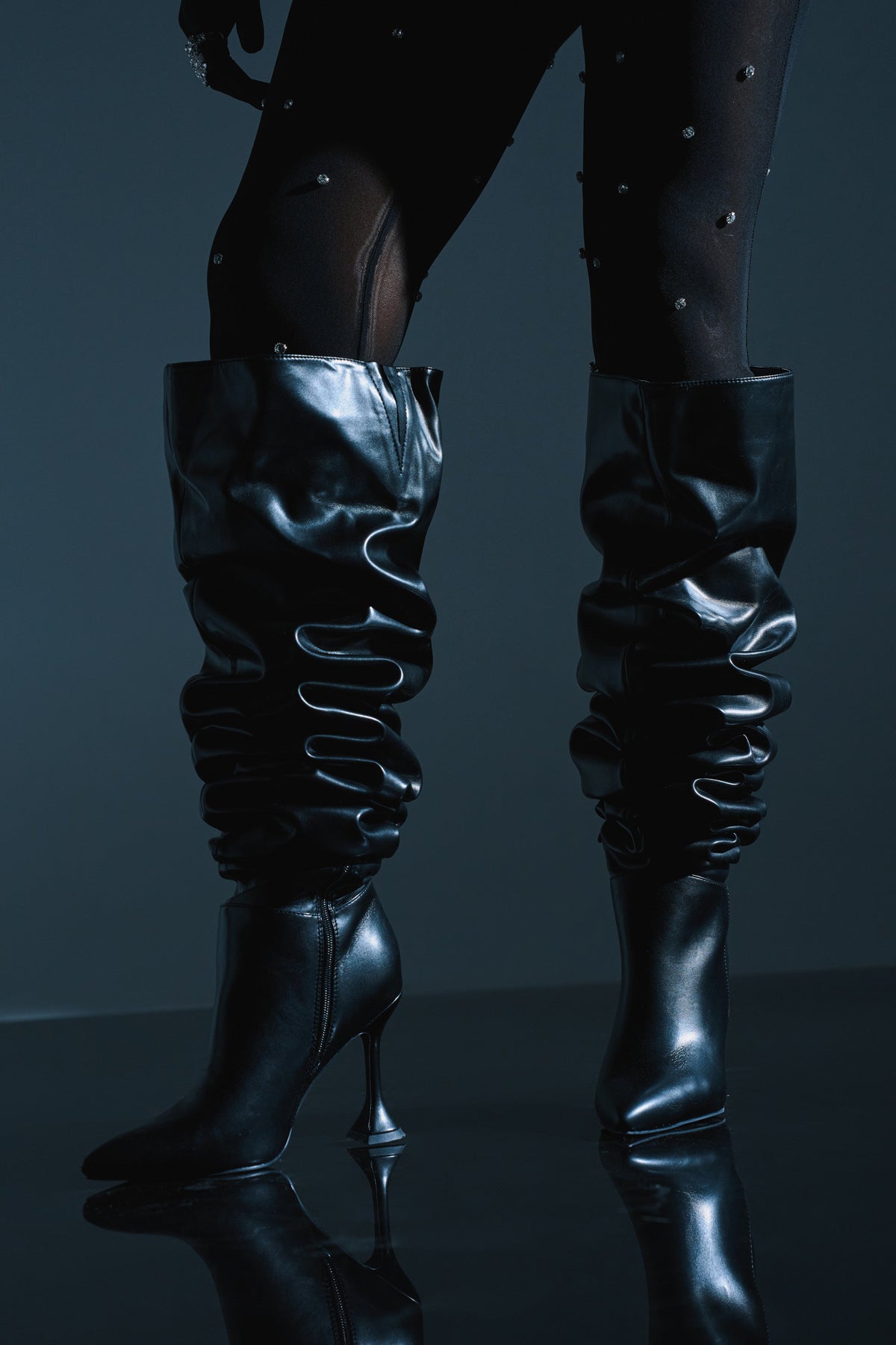 « Ébène » — Bottes structurées, Noir