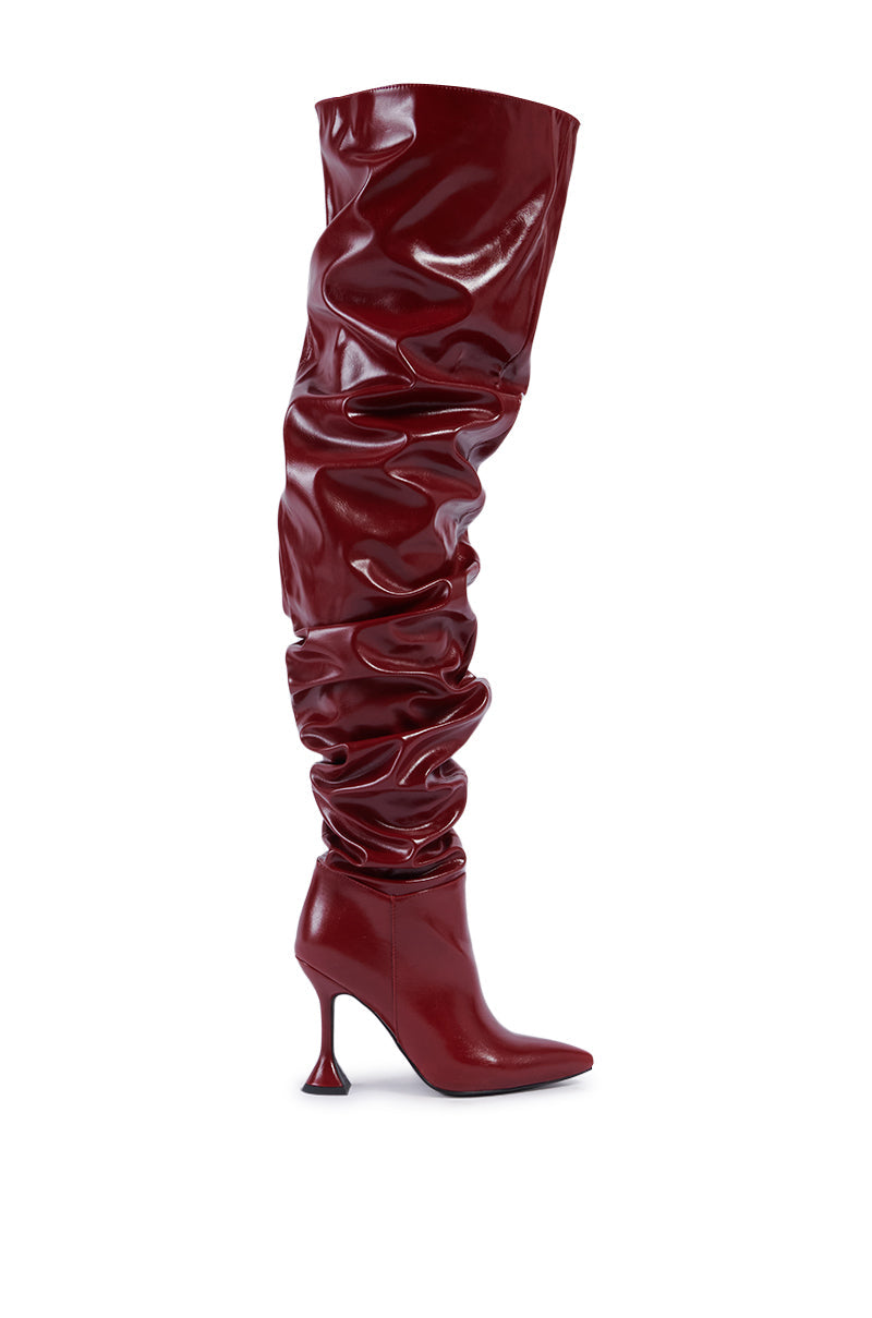 « Céleste » — Bottes structurées, Bordeaux