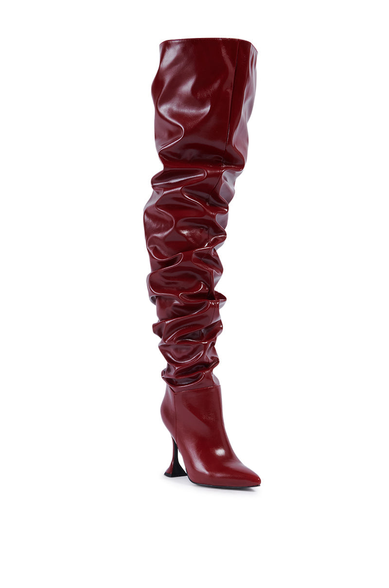 « Céleste » — Bottes structurées, Bordeaux
