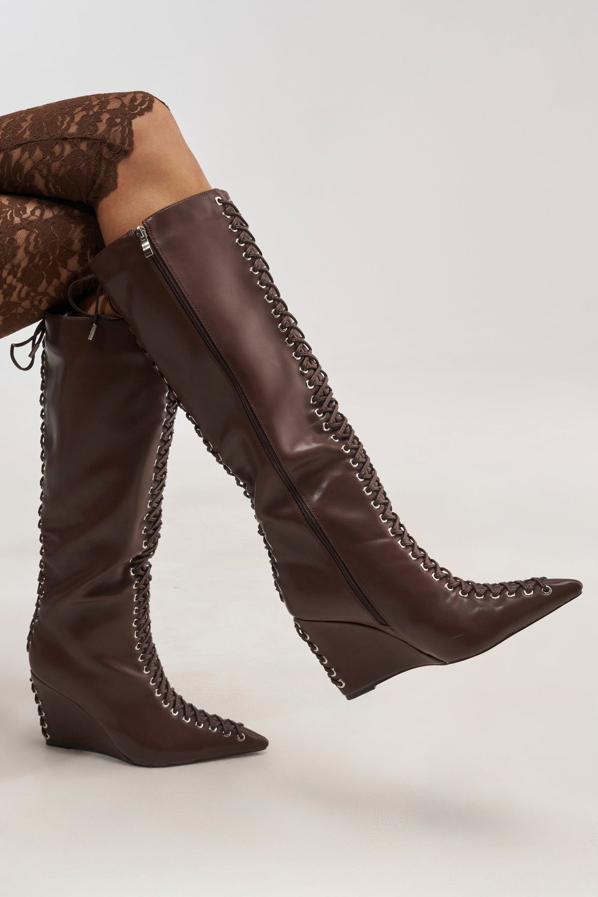 « Nébuleuse » — Bottes compensées, Marron