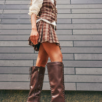 « Nébuleuse » — Bottes compensées, Marron