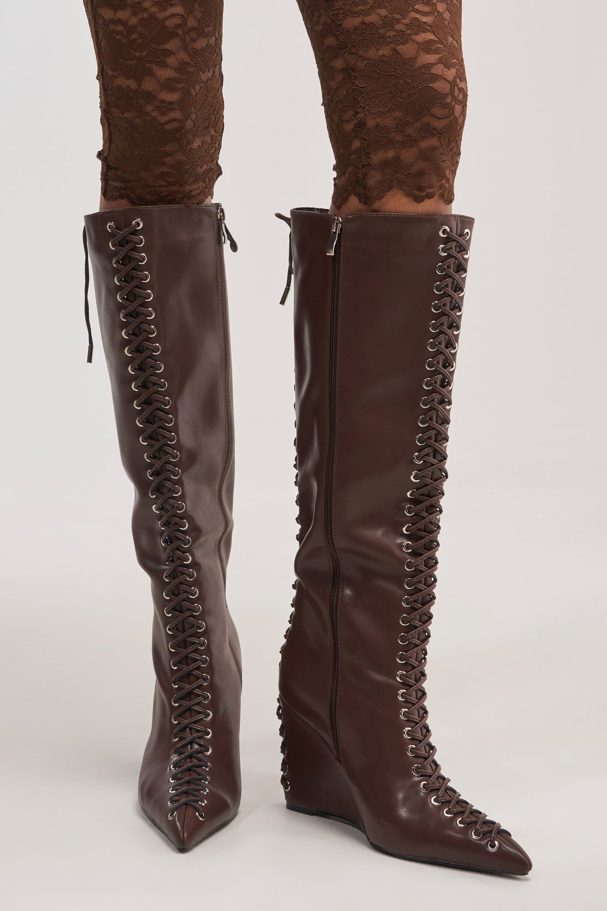 « Nébuleuse » — Bottes compensées, Marron