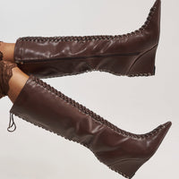 « Nébuleuse » — Bottes compensées, Marron