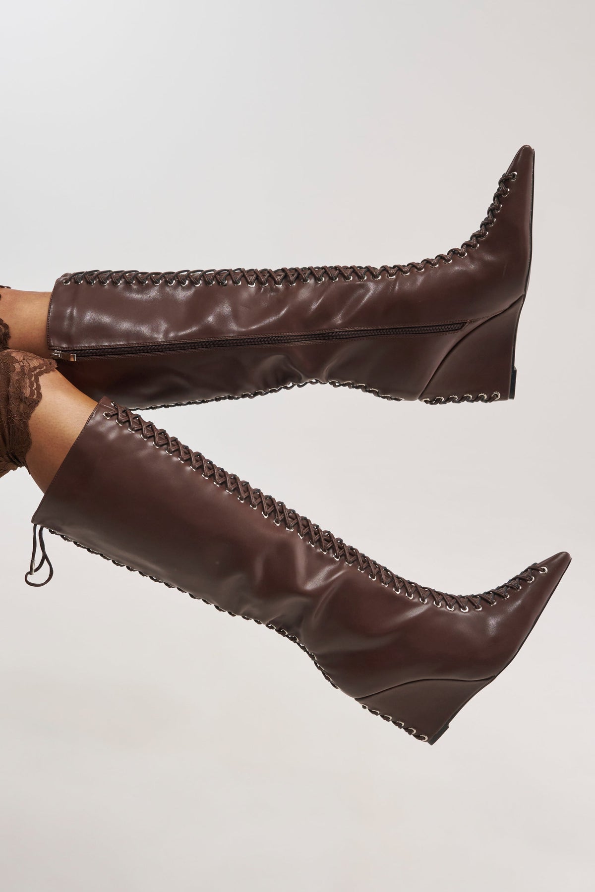 « Nébuleuse » — Bottes compensées, Marron