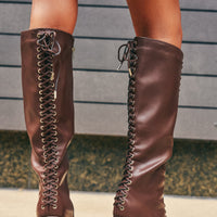 « Nébuleuse » — Bottes compensées, Marron