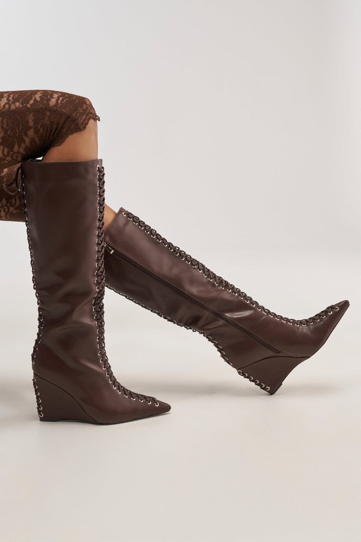 « Nébuleuse » — Bottes compensées, Marron