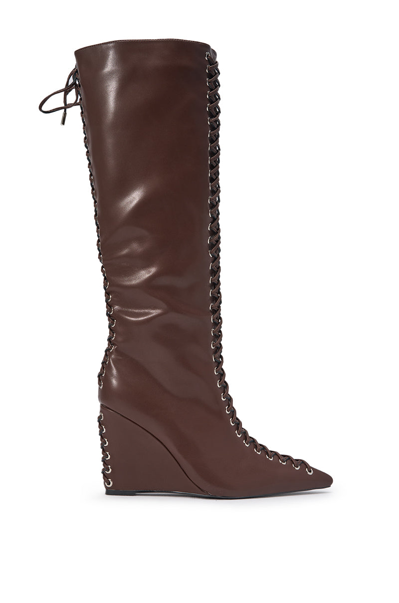 « Nébuleuse » — Bottes compensées, Marron