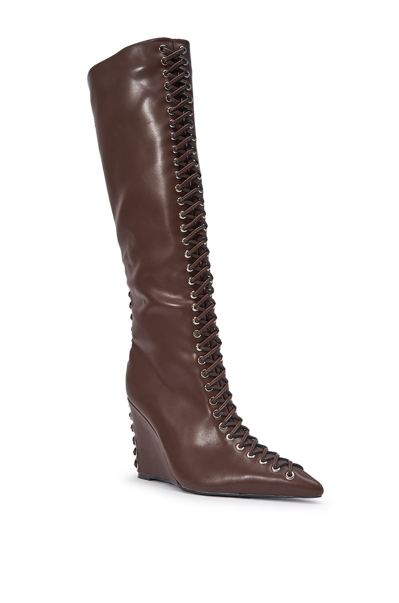 « Nébuleuse » — Bottes compensées, Marron