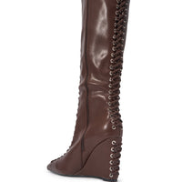 « Nébuleuse » — Bottes compensées, Marron