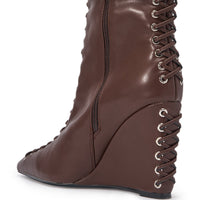 « Nébuleuse » — Bottes compensées, Marron