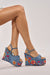 AZALEA WANG TIALA DENIM FLORAL EMBROIDERED STRAP WEDGE SANDAL