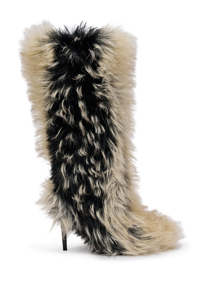 « Halo » — Bottes à talon stiletto, Beige