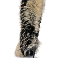« Halo » — Bottes à talon stiletto, Beige