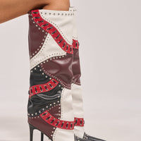 « Vallée » — Bottes à talon stiletto, Multicolore